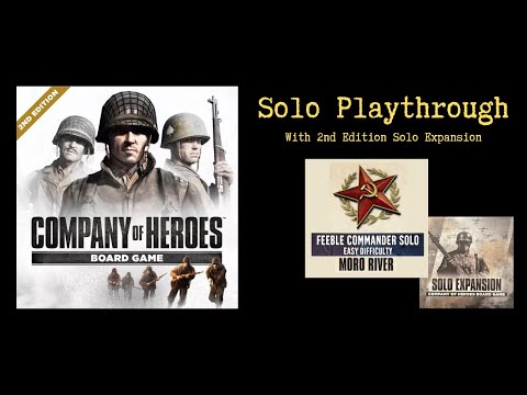 Company of Heroes Board Game (2nd ed) - Solo [Wehrmacht VS Soviet Feeble Commander - Moro River]