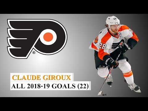 Claude Giroux (28) All 22 Goals of the 2018-19 NHL Season