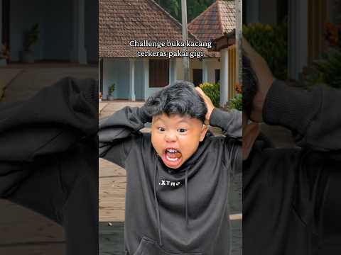 Challenge buka kacang terkeras pakai gigi #ardikatamps #comedy