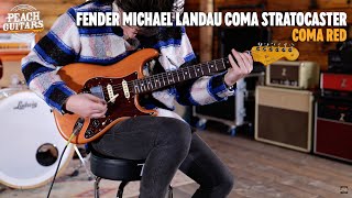 Video thumbnail for No Talking...Just Tones | Fender Michael Landau Coma Stratocaster | Rosewood - Coma Red by Peach Guitars