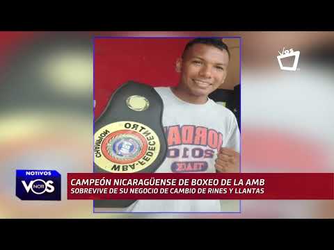 El campeón nicaragüense de boxeo que sobrevive vendiendo rines y llantas en Managua
