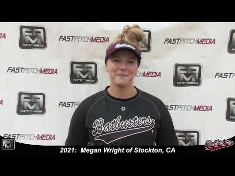 2021 Megan Wright First Base and Outfield Softball Skills Video - Batbusters Gomes/Adams