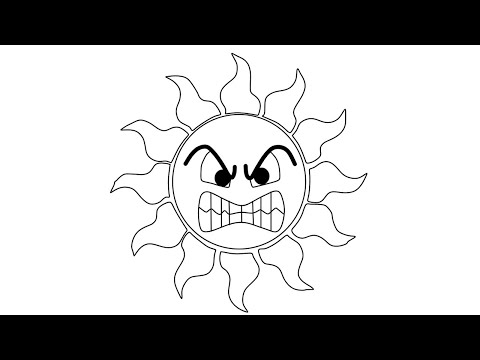 Angry Sun Drawing Sketch - Art Of Life Insurance