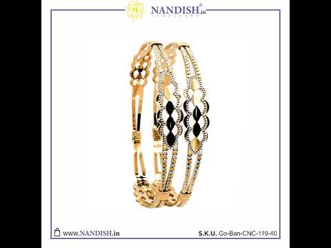 Gold CNC Bangles Design | Gold CNC Kada | Nandish Jewellers #12