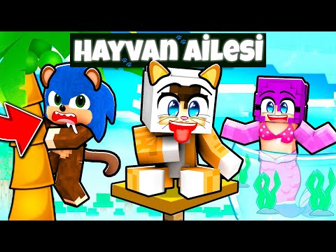 Minecraft’ta HAYVAN Ailesi BENİ EVLAT EDİNDİ! 😱🐾