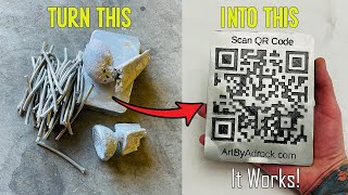 Casting A Custom QR Code That Works! - Melting Scrap Aluminum At Home