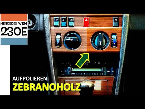 Polishing zebrawood. Mercedes W124
