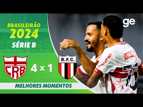 CRB-AL 4 X 1 BOTAFOGO-SP | 9ª RODADA BRASILEIRÃO SÉRIE B 2024 | ge.globo