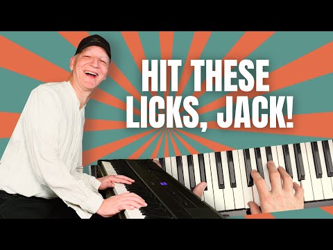 6 Blues licks in D (using the “Hit the Road Jack” riff)