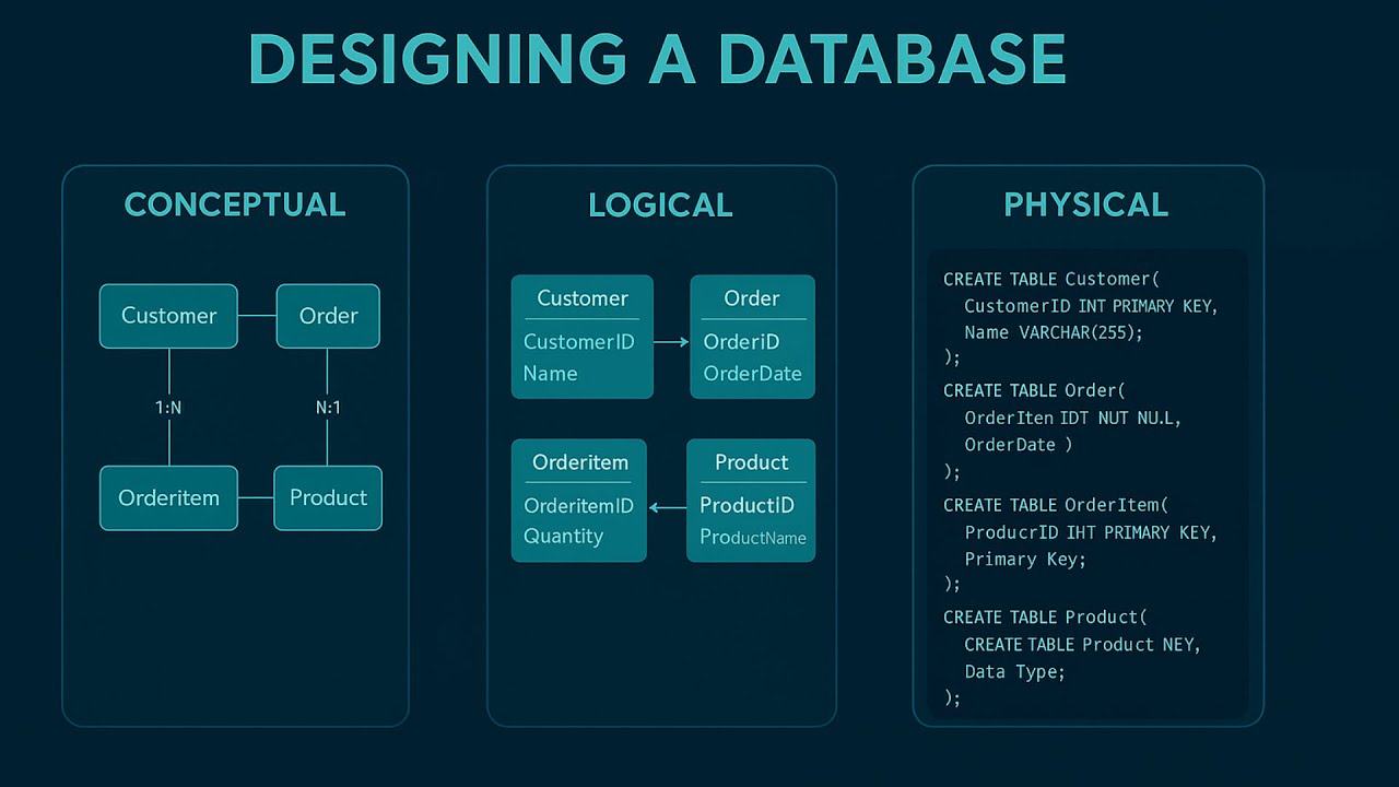 How to Design a Database: Conceptual, Logical & Physical Explained
