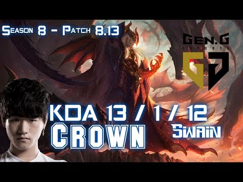 GEN Crown SWAIN vs ZED Mid - Patch 8.13 KR Ranked