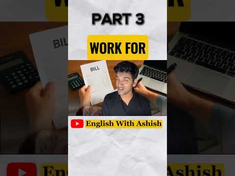 Work FOR | Master This in 60 Seconds! | PART 3| #learnenglish