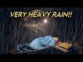 Very Heavy Rain Camping‼️Solo Camping in Floating Tent in Rainstorm
