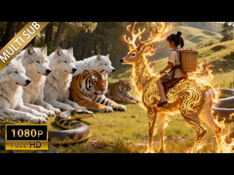 被狼养大的女孩，与生俱来便能与百兽沟通，一声轻喝百兽便俯首听令！ #武侠 #古装 #短剧 #神话#传奇#逆袭