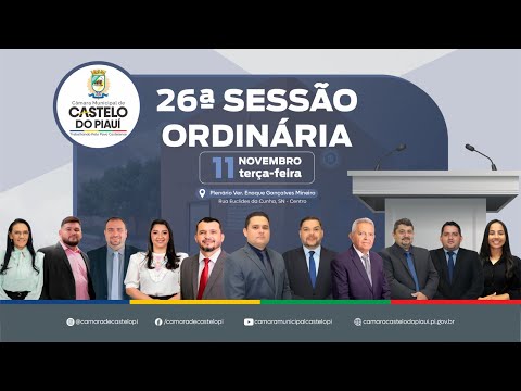 27ª SESSÃO ORDINÁRIA  (Câmara Municipal de Castelo do Piauí )