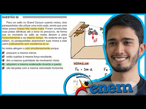 ENEM 2016 2ª aplicação - Para um salto no Grand Canyon usando motos, dois paraquedistas vão utilizar
