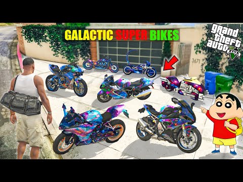GTA 5 : Franklin & Shinchan Collecting RARE GALACTIC SUPERBIKES In GTA 5! (GTA 5 Mods)