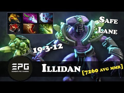 Illidan - Faceless Void [7260 AVG MMR] | Safe Lane | Dota 2 | Patch  7.06е