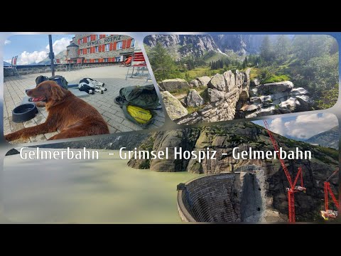 20.08.21 21 Vom Stellplatz Gelmerbahn Wandern wir 882 Höhenmeter rauf zum Grimsel Hospiz und zurück.