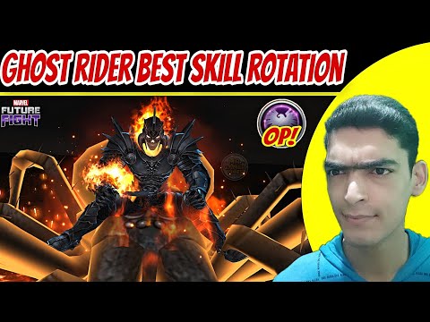 🤨 Best Skill Rotation for Ghost Rider New Uniform & GBR Fast Clear Skill!! | Marvel Future Fight 