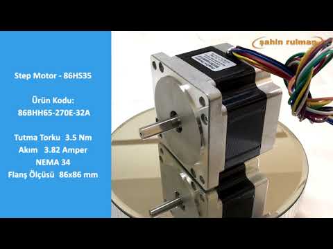 Hibrit Step Motor - Nema 34 - 3.5Nm - Video