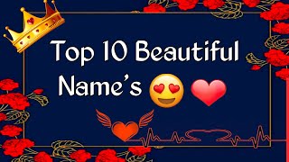 Top 10 LOVER NAME |10 BEAUTIFUL NAME'S | S NAME WALO Ka NATURE |Choose Your lover Name | part - 4