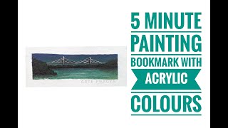 preview picture of video 'Landscape painting for Beginners/Acrylic painting tutorial /silhoutte /Basics of Acrylic Colours'