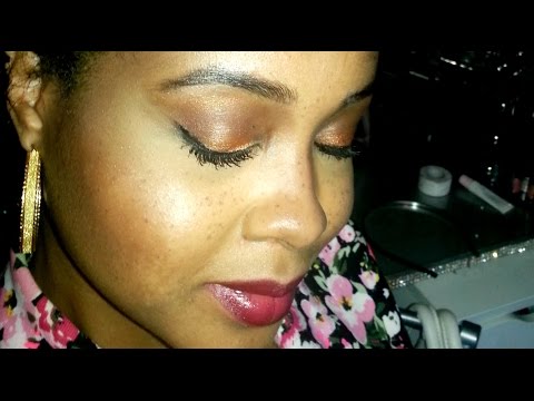 Plum Lipstick ✿ Golden Copper Eye Makeup Tutorial ✿ Fall Makeup 2014 ✿ Kimmy Boutiki
