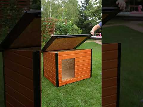 Presentation  Film of an Insulated Dog Kennel Model with Anti-Chew Metal Profiles and a Tilting Roof (DSI)