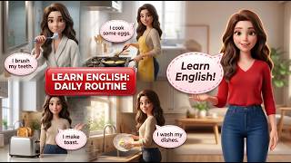 Morning Routine English Sentences | Daily Use English for Beginners | A1 Level