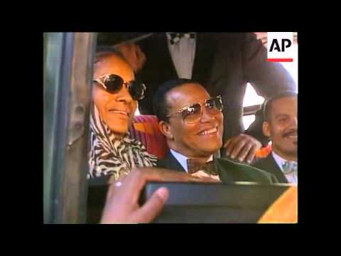 MIDDLE EAST: NATION OF ISLAM LEADER FARRAKHAN ARRIVES IN WEST BANK