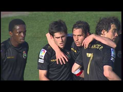 Gol de Jairo Samperio (Racing) - UD Almería vs Racing de Santander.