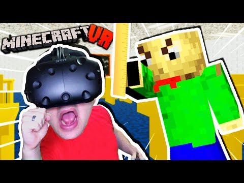 CAN WE ESCAPE BALDI'S SCHOOL IN VR MINECRAFT?! | Baldi's Basics Minecraft VR (HTC Vive)