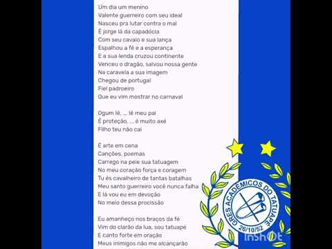 Acadêmicos do Tatuapé  2014 (Com Letra)