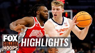 Ohio State Buckeyes vs. Illinois Fighting Illini 2024 Big Ten Tournament Highlights | CBB on FOX