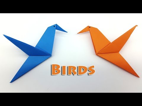 Origami Bird instructions - How to make a Paper Bird easy step by step