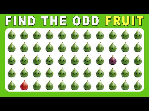 Find the ODD One Out - Fruit Edition 🥝🥑🍉 Easy, Medium, Hard - 30 Ultimate Levels| Quizz Forge
