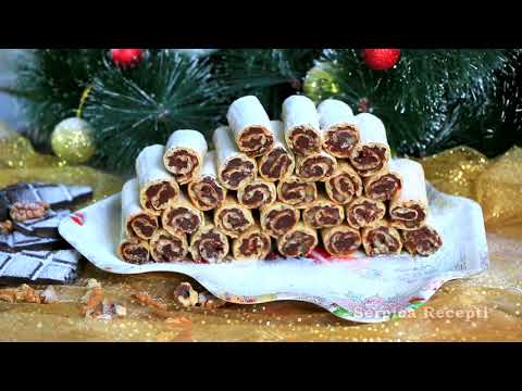 Kolač za deset minuta. Rolnice od oblandi sa keksom, čokoladom...Sitni božićni kolači koje volimo.