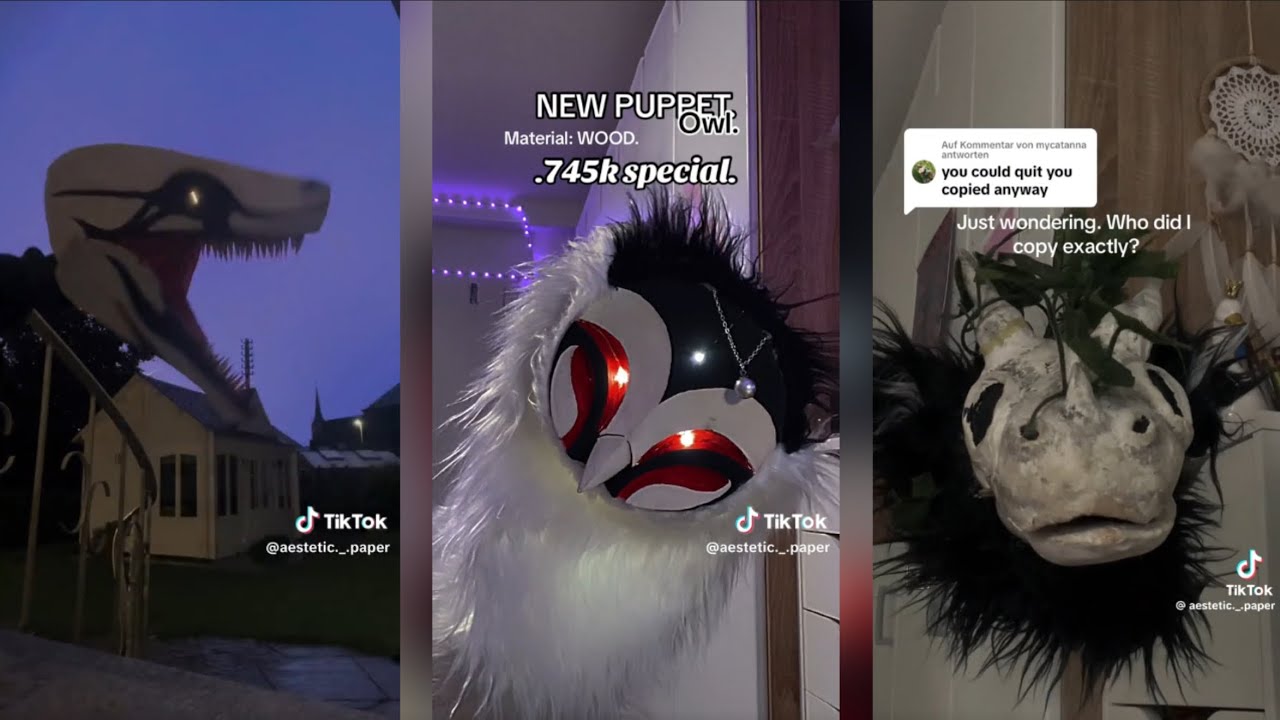 ✨Aesthetic Paper✨ Paper Dragon Puppet TikTok Compilation 4!