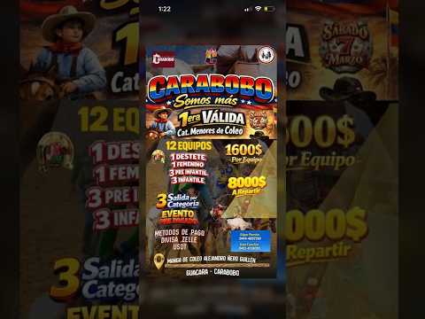 CARABOBO SOMOS MAS "I VALIDA CATEGORIAS MENORES DEL COLEO" ( DIA 2 )