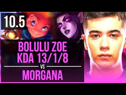 Bolulu ZOE vs MORGANA (MID) (DEFEAT) | KDA 13/1/8, Legendary | EUW Grandmaster | v10.5