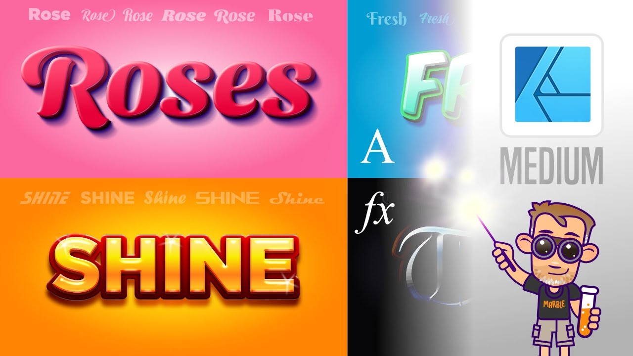 Affinity Designer Tutorial - editable text effects with symbols