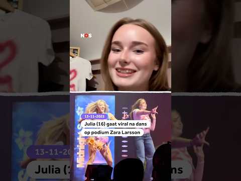 Julia (16) gaat viral na dans op podium Zara Larsson