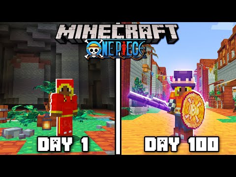I Spent 100 Days In a Minecraft One Piece Server To Beat Every Boss