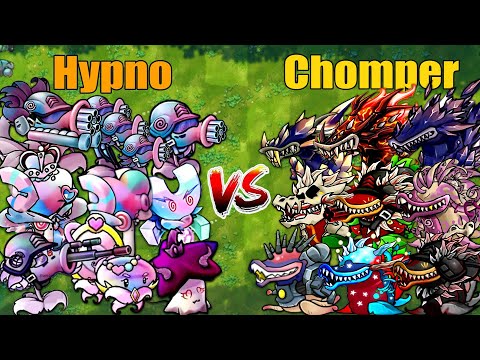 PVZ 1 Fusion 3.3 Challenge!! Team Hypno VS Team Chomper VS 300 Zombie Random - Who Will Win?