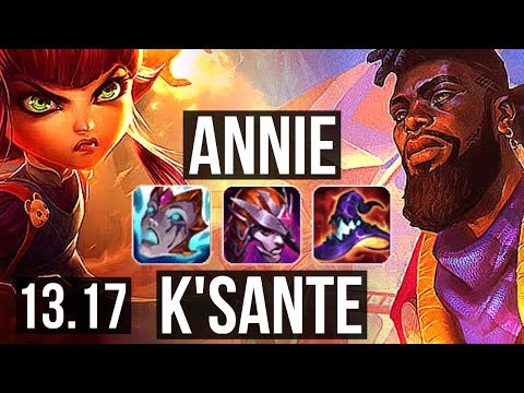 ANNIE vs K'SANTE (MID) | 9/4/19, 400+ games, 1.0M mastery | EUW Master | 13.17