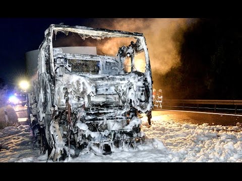 Schwerer Lkw-Unfall auf der A24