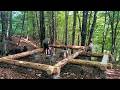 Two Men Build BIG LOG HOUSE In The Forest Start To Finish Lesnoy Offline3431