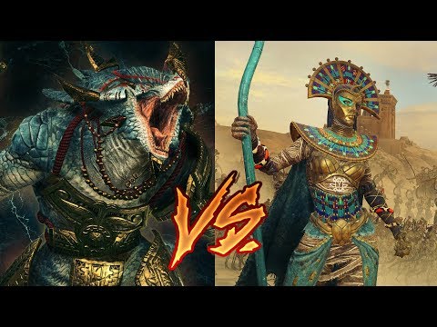 Kroq Gar Vs Khalida Neferher Total War Warhammer 2