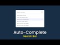 How To Make Autocomplete Search Box For Website Using HTML CSS & JavaScript